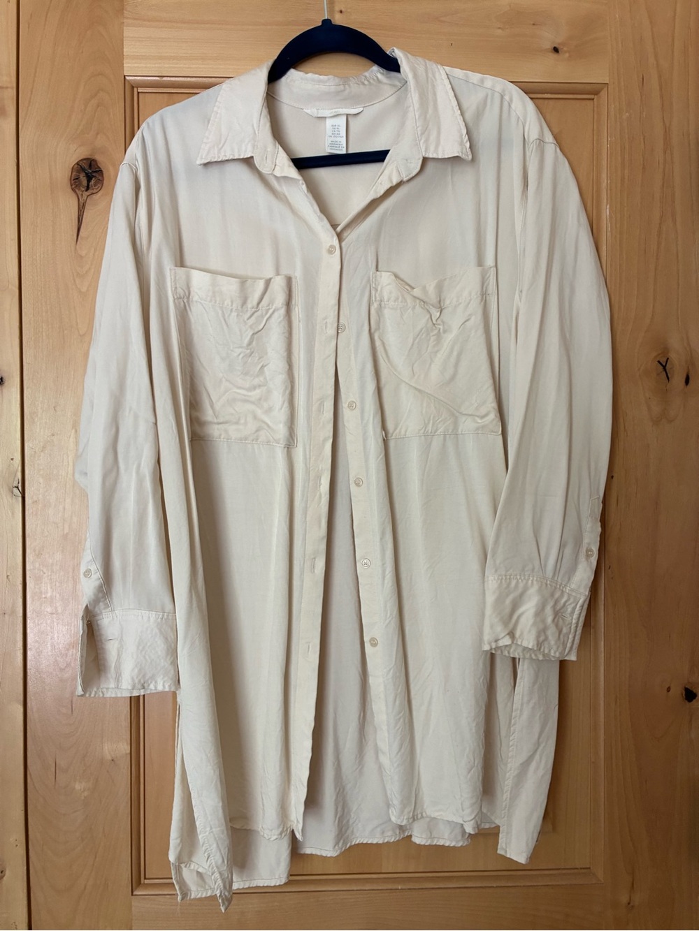 H&M Soft Cream Button-Front Shirt